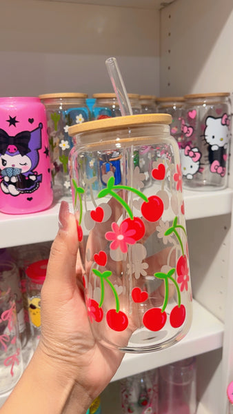 Cherry Glass cup
