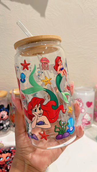 Mermaid glass cup