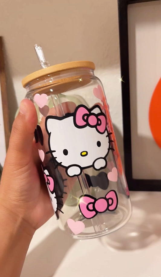 Kitty glass cup