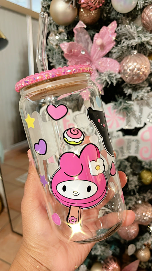 Kitty Friends Glass Cup