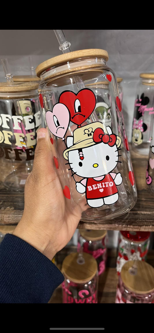 Bad Bunny Kitty Glass Can