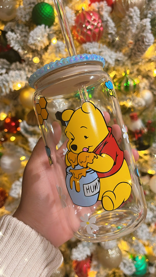 Pooh glass can